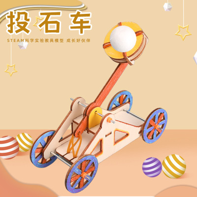 Steam科技小制作DIY投石车幼儿园手工拼装科学实验模型益智教具
