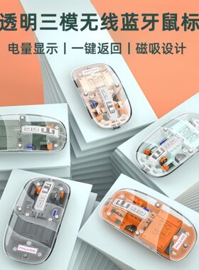 鼠标三模发光充电一键返回桌面Type-C充电式无线笔记本自带充电