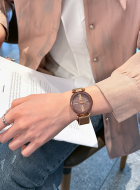 EAVANLIN/依文琳颜值星空女士手腕表小众级感石英表时尚百搭