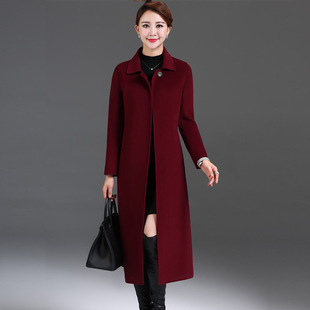 高端2025秋冬新款双面羊绒大衣女气质长款显瘦修身羊毛呢大衣外套