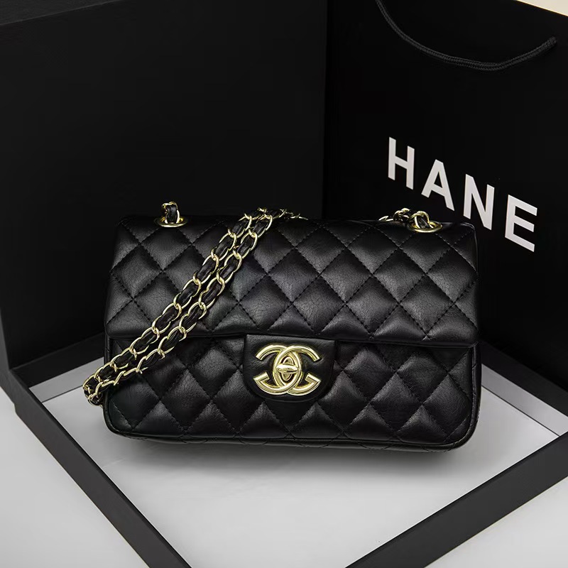 品牌真皮CF香奶奶款菱格链条包女级感肩百搭时尚斜挎包轻奢女包