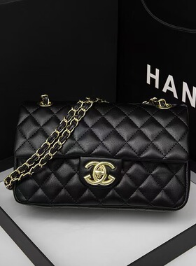 轻奢真皮CF香奶奶款菱格链条包女级感肩百搭时尚斜挎包品牌女包