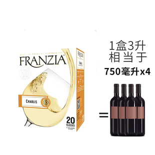 半干型葡萄酒 5度3L盒装 进口12 FRANZIA芳丝雅美国原装