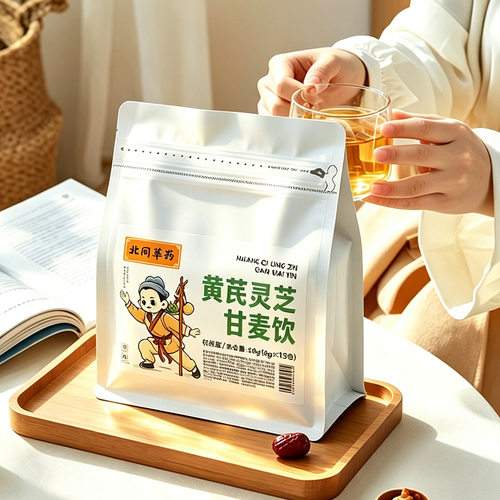 北同华初黄芪灵芝甘麦饮三角茶包