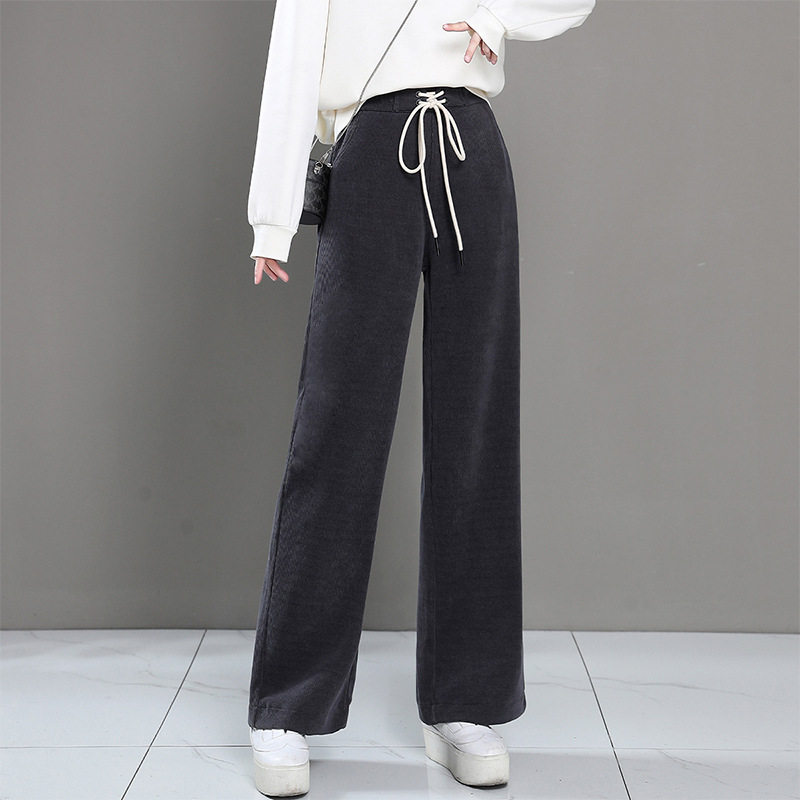 腰垂感梨形身材阔腿裤女2023秋季新款宽松显瘦休闲长裤直筒裤子,女装/女士精品,卫裤,淘宝优惠券,粉丝福利购,淘宝优惠卷