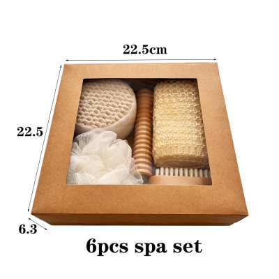 Bath Set Loofah Back Scrubber Brush Foot File Bath Sponge