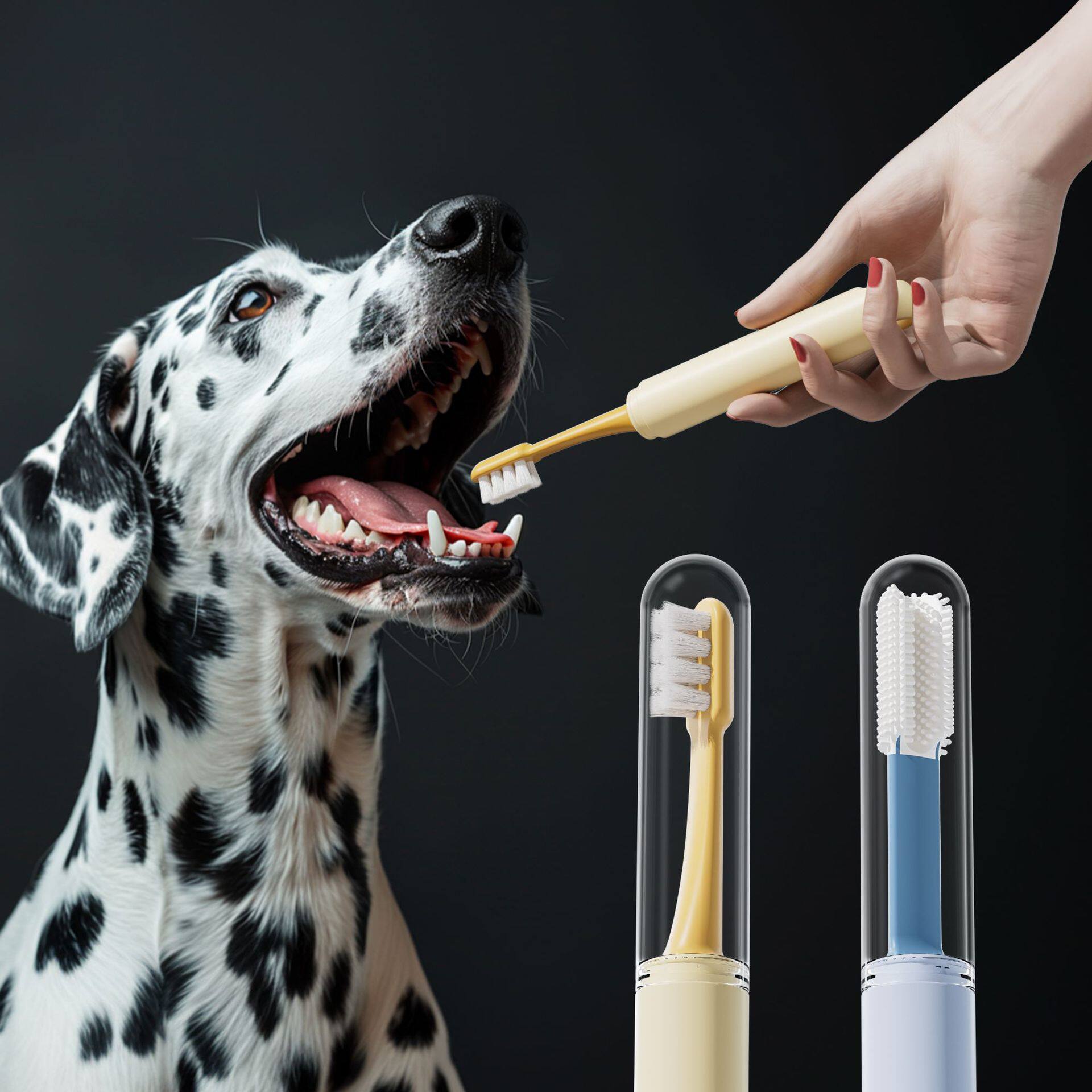 宠物牙刷小型猫狗犬类兔子仓鼠清洁口腔软毛动物牙刷柔软毛去牙垢