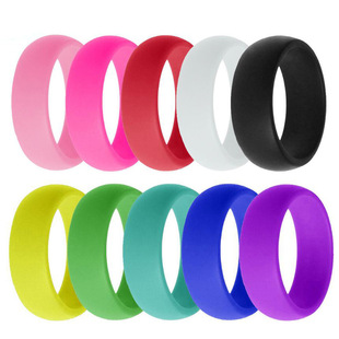 亚马逊8mm情侣硅胶戒指户外运动登山指环士硅胶戒指小红书多巴胺