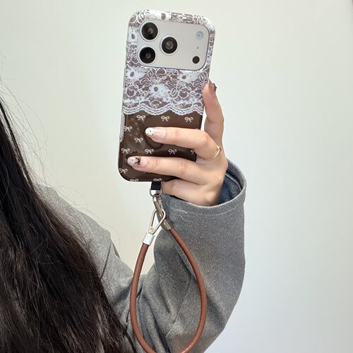 氛围感个性蕾丝蝴蝶结适用iPhone18ProMax手机壳17/16/15高级感女款韩系