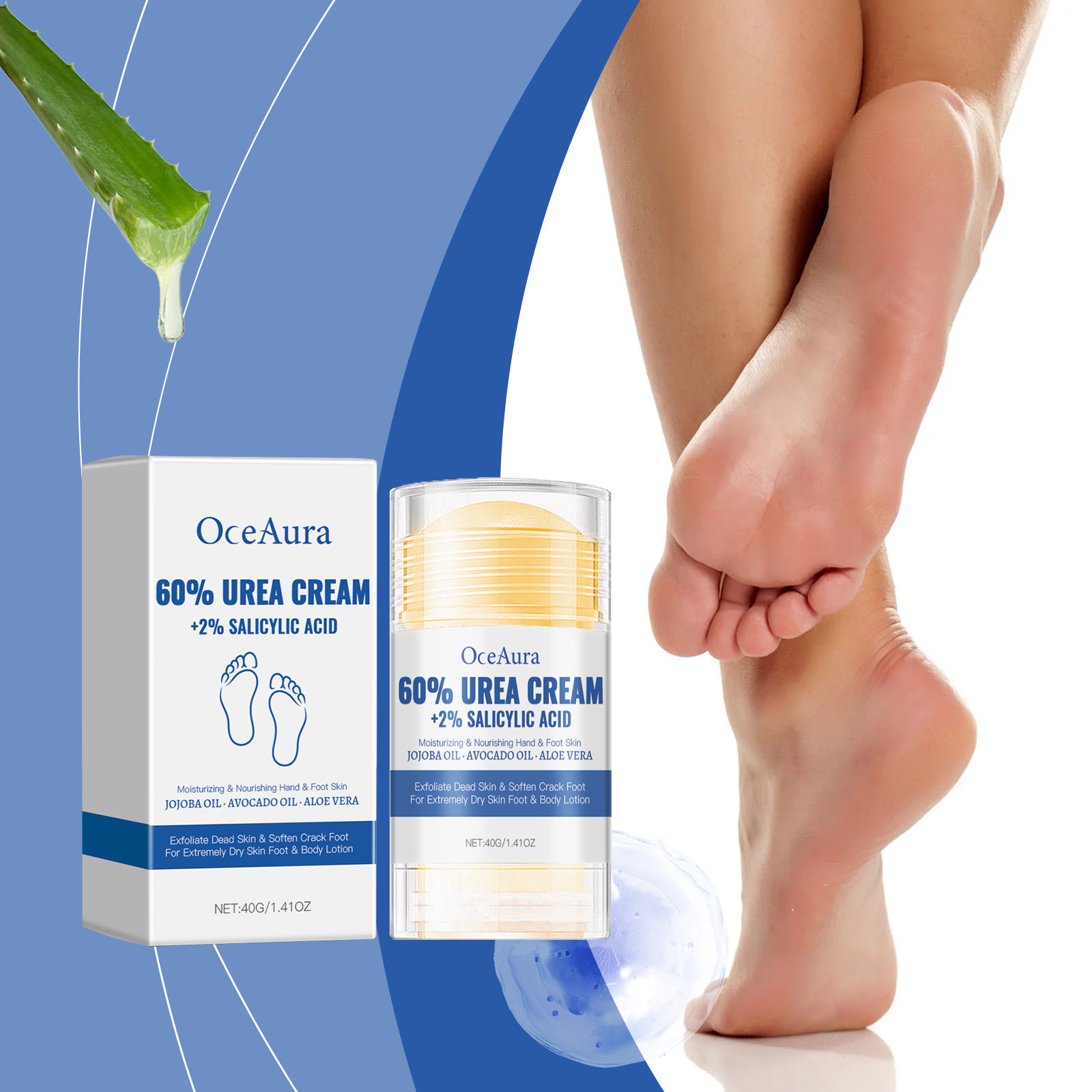 OCEAURA 润泽保湿防裂足霜 柔润足部肌肤护理脚后跟身体护理足霜