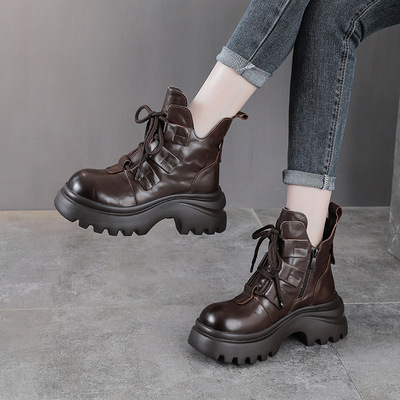 马丁时装靴厚底短靴英伦风