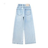 女童牛仔裤春夏薄款2025新款儿童洋气休闲直筒裤女孩夏季阔腿裤子，商品下架区，祺儿童装