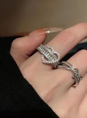 爱心戒指锆石ins小众设计女