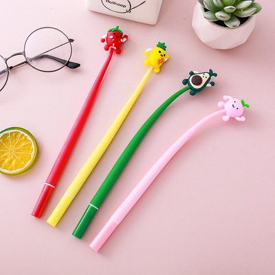 软胶中性笔远锦解压0.5mm黄色