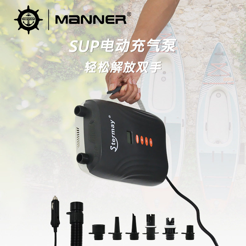 MANNER车载12V电动高压充气泵SUP桨板皮划艇橡皮艇充气帐篷打气泵图片