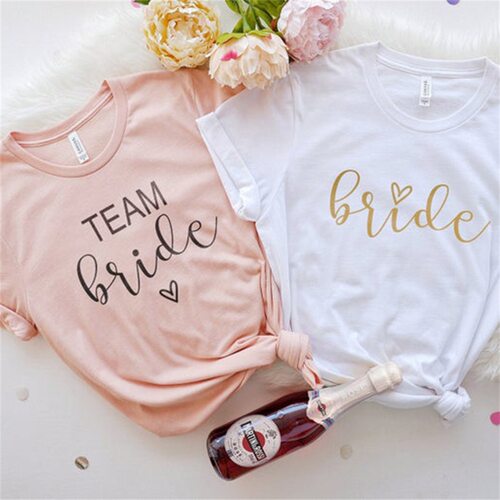 跨境热卖team bride身派对印花短袖t恤女装上衣ebay亚马逊wish