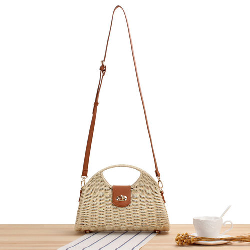 Trendy niche design paper rope woven women's bag fashionable