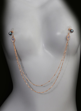 欧美跨境个性恶魔之眼胸链女 时尚简约流苏身体链乳链Chest chain