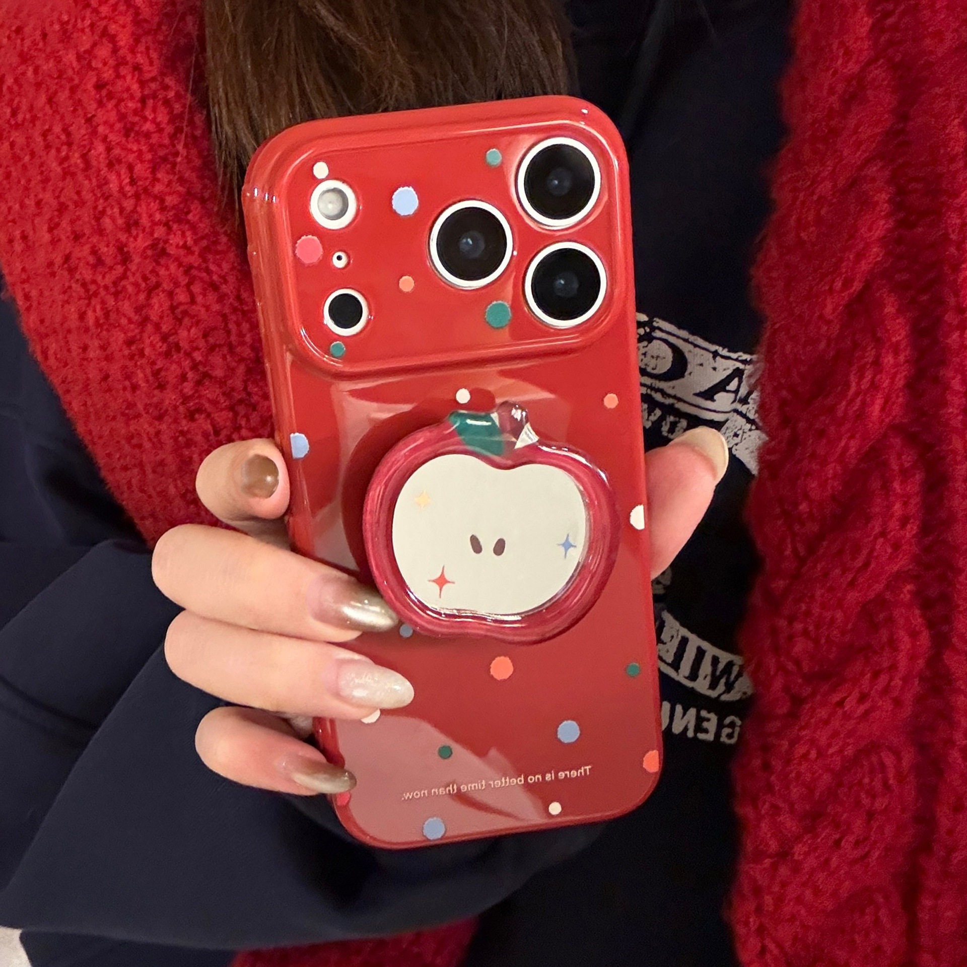 镜面红苹果支架苹果17promax手机壳iphone16适用15新年波点13软17,3C数码配件,手机保护套/壳,淘宝优惠券,粉丝福利购,淘宝优惠卷