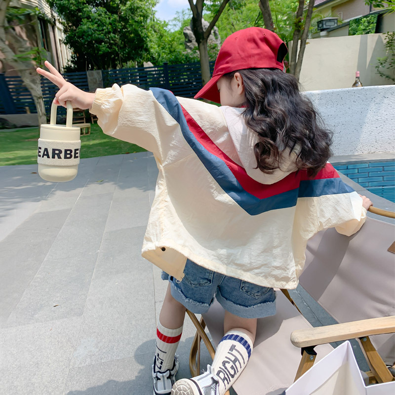 女童防晒外套2025新款女宝薄款上衣夏冲锋衣女孩洋气中大童防晒衣