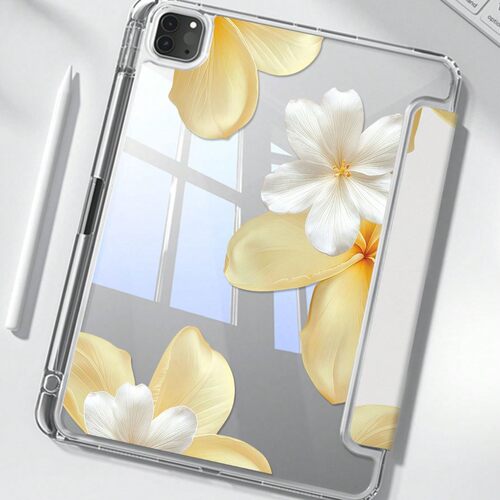 Beautiful Yellow Flowers iPad Case 适用 iPad 11 10th Gen 2025 Air 7 6 5 10.9 Inch Y Fold Protective