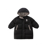 女童加厚棉服冬装洋气儿童保暖两面穿外套韩版冬季中长款棉衣P122，童装棉衣，祺妙童装