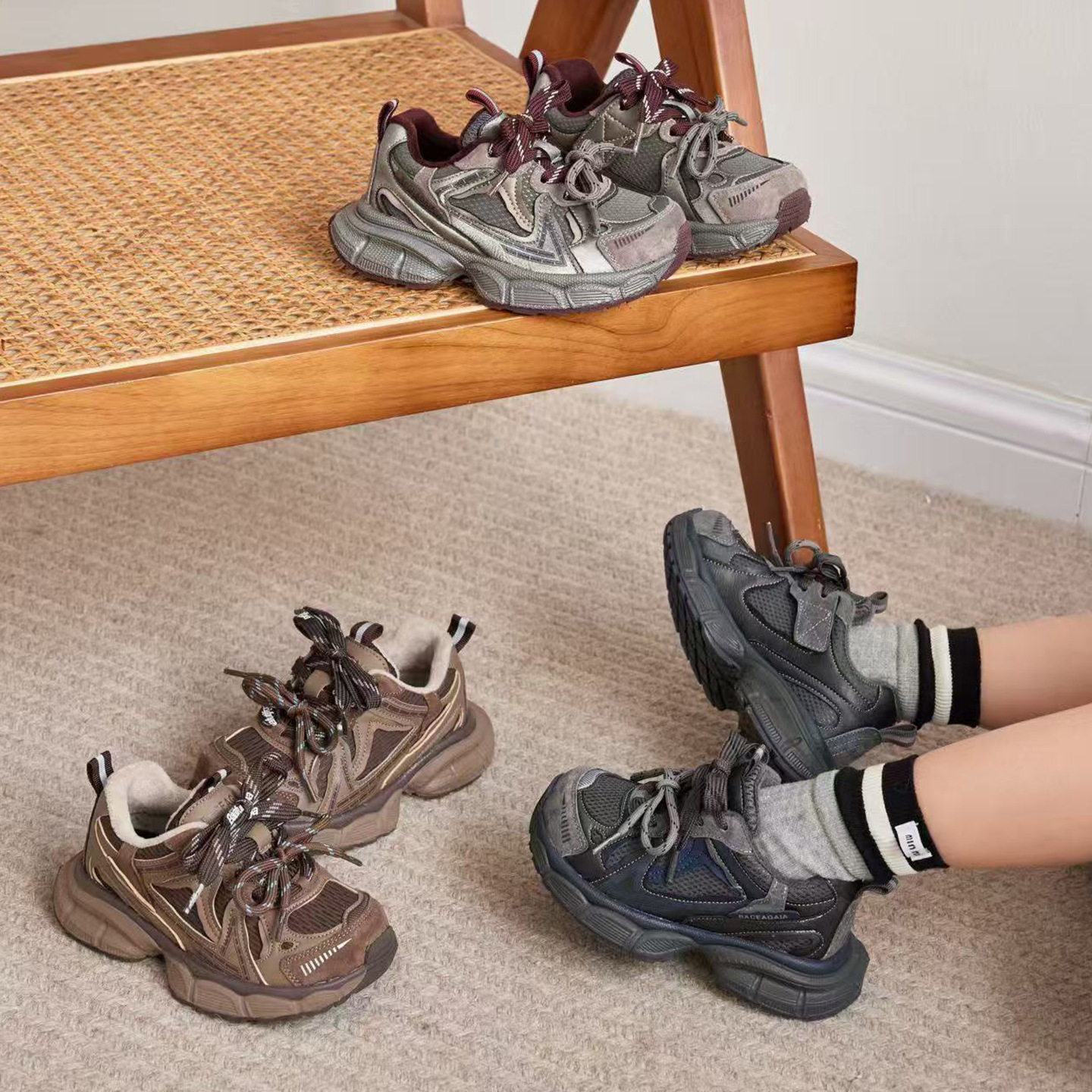 2026春新款儿童复古老爹鞋男童女童潮酷运动鞋软底防滑透气宝宝鞋,童鞋/婴儿鞋/亲子鞋,运动鞋,淘宝优惠券,粉丝福利购,淘宝优惠卷