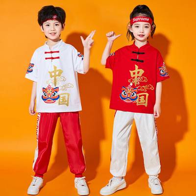 六一儿童啦啦队演出服春夏小学生运动会表演服装国风幼儿园班服潮