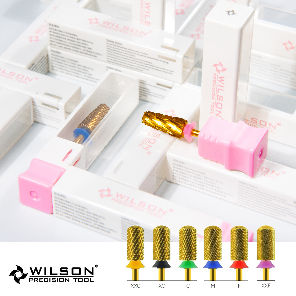 WILSON惠而顺直筒光头镀钛五合一打磨头工具美甲卸甲油胶光疗胶