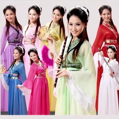 汉服女成人古装日常改良仙女服仙气飘逸贵妃中国风超仙古筝演出服