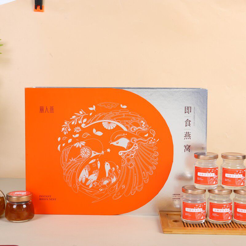 新品丽人燕即食燕窝礼盒8装节日礼品礼物天然营养燕丝红枣燕窝