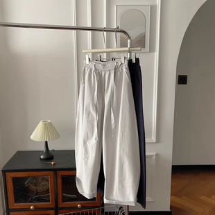 2026早春新款韩系小个子遮跨休闲裤子女春季显瘦外穿百搭纯色潮牌