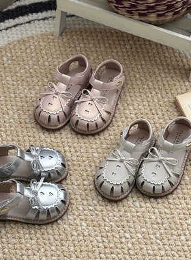 女童公主凉鞋cbc童鞋夏季小女孩法式镂空公主鞋可爱英伦风单鞋潮