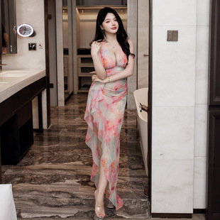 夜总店连衣裙新款夜场上班衣服长裙级晚礼服足疗柔式技师服
