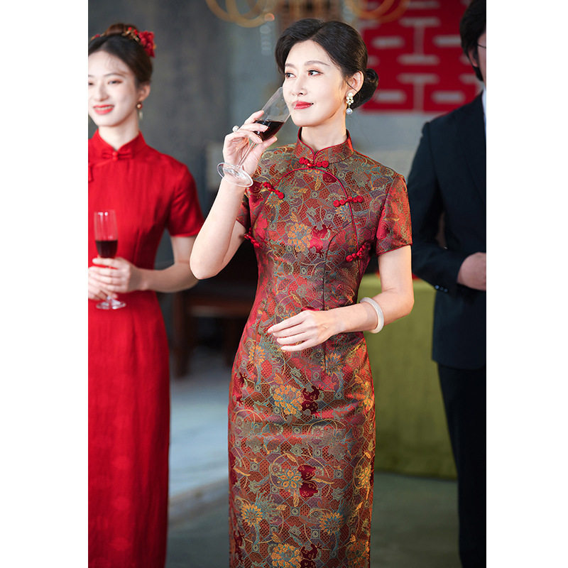 喜婆婆婆婆婚宴礼服新中式旗袍