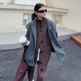 女童2025年秋冬新款韩系毛衣外套毛毛马甲女大童冬季户外加绒加厚，童装外套，祺儿童装