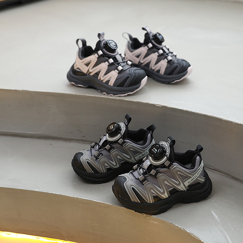 2025秋季新款儿童鞋女童轻便舒适运动鞋中大童旋转扣时尚老爹鞋