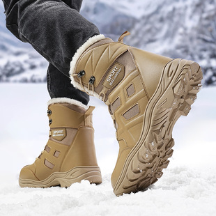 大码雪地靴加绒加厚登山靴 Plus size snow boots tactical boots