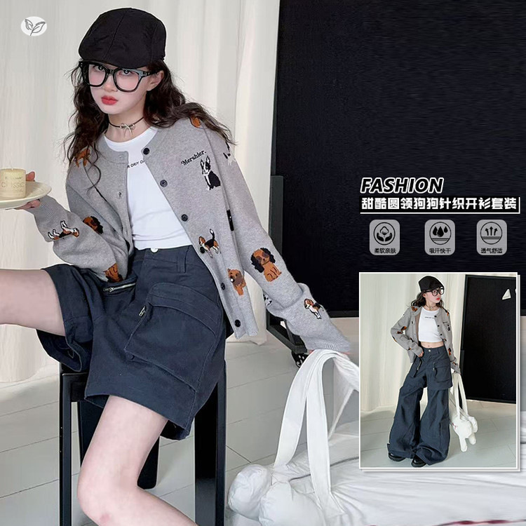 女童毛衣外套2025年秋季新款中大童卡通刺绣针织开衫可爱长袖上衣,童装毛衣,祺儿童装 女童毛衣外套2025年秋季新款中大童卡通刺绣针织开衫可爱长袖上衣,童装毛衣,祺儿童装