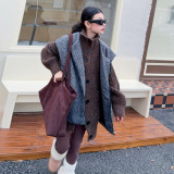 琥珀流光毛衣外套+毛毛马甲