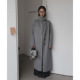 级感灰色100%羊毛大衣女秋冬季 UNITY MODE 加厚双面毛呢外套