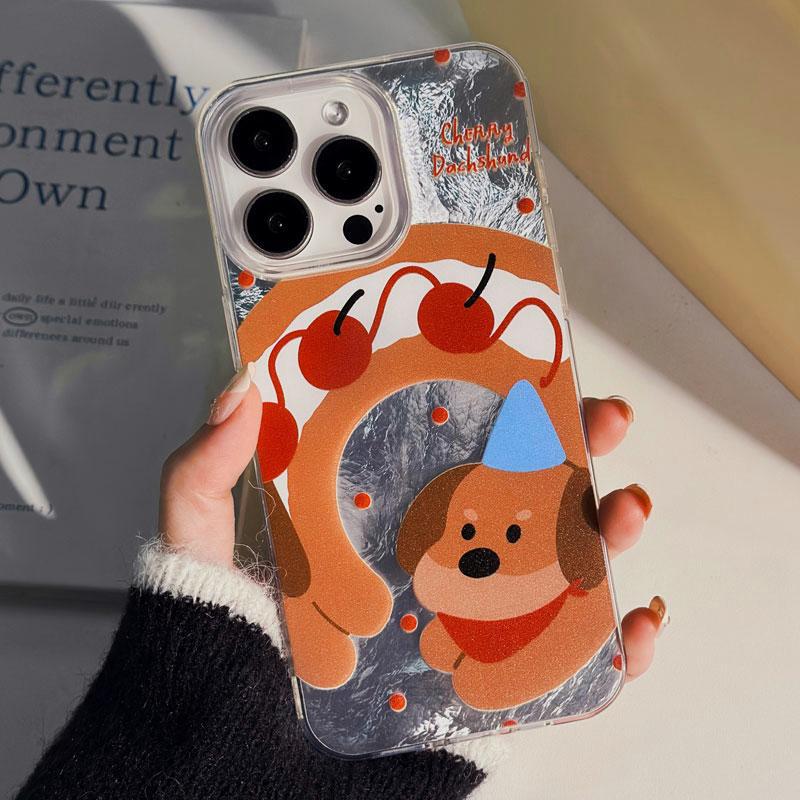 可爱小狗冰川纹甜美苹果卡通16