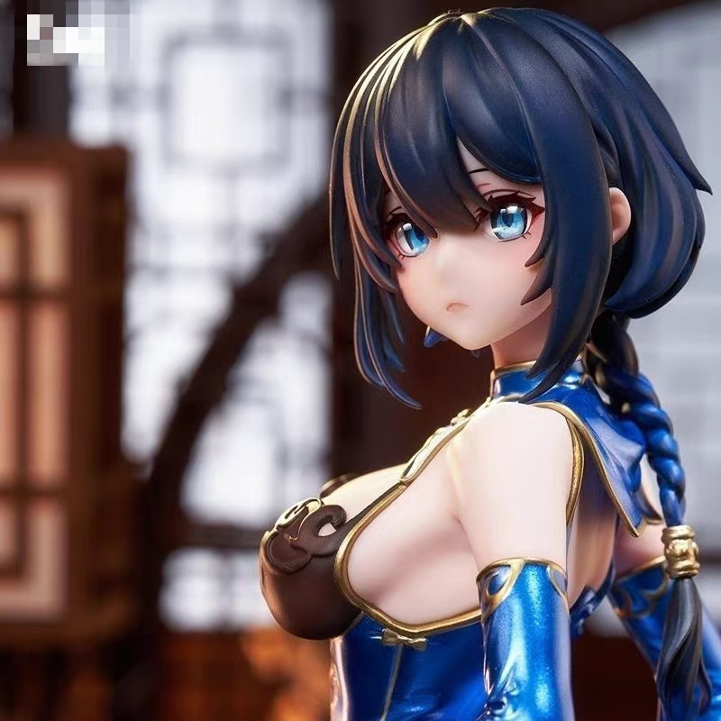 现货全款南宫樱桃手旗袍小姐新款优质手模型摆件礼物彩盒桌面