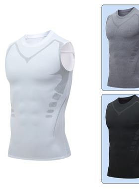 士运动背心健身速干透气跨栏修身型无袖紧身训练弹力马甲夏季