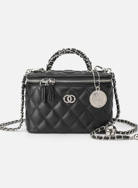 品牌小香风菱格链条盒子包时尚级感轻奢百搭新款肩斜挎手提女包