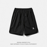 侧边下摆圆弧设计短裤新款三角logo绣花工装五分裤L2256-P35控49，男装休闲裤，电商A362