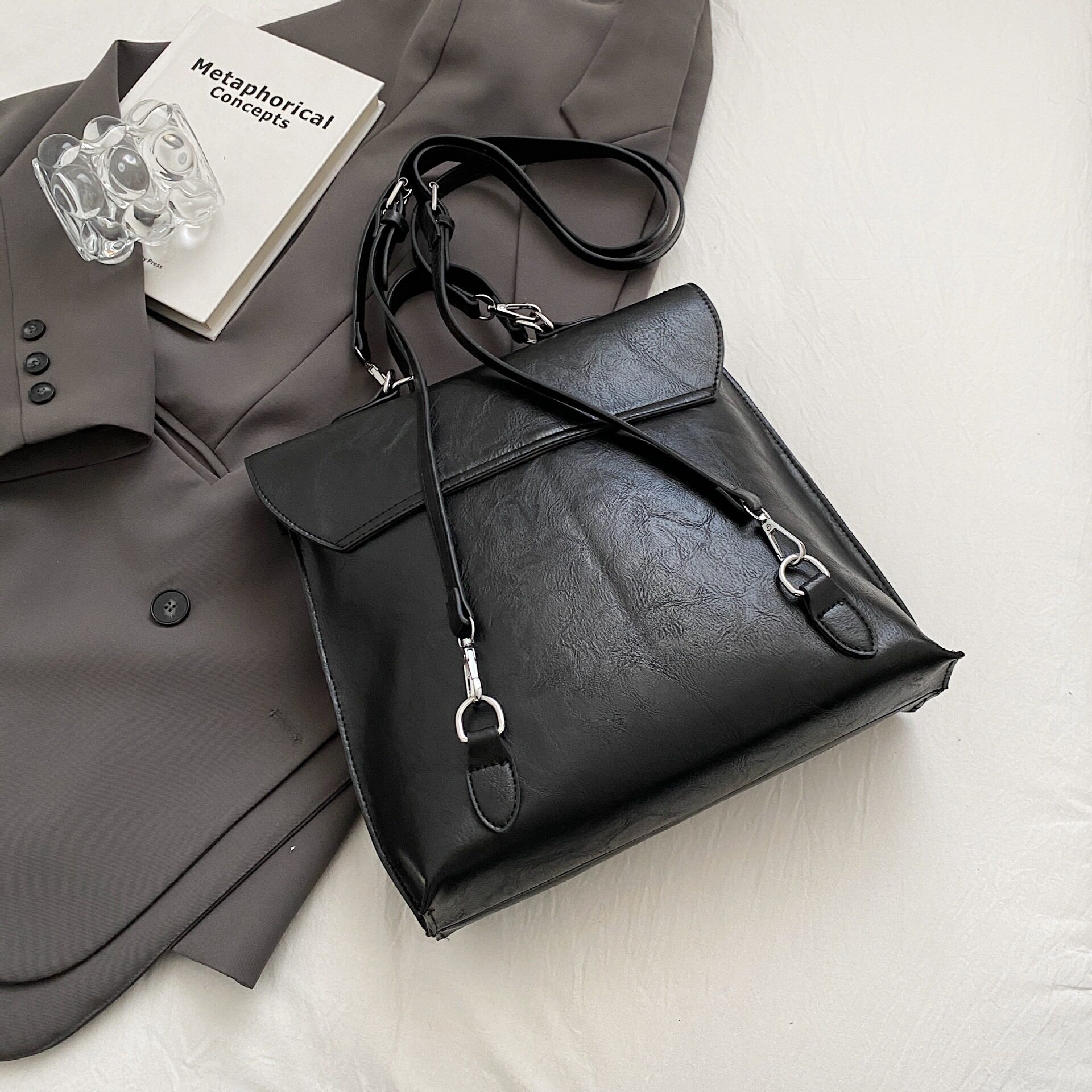 韩版蝴蝶结双肩小包包女士2025新款潮时尚背包可爱手提肩包书包