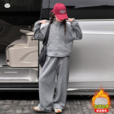 女童加绒运动套装2025秋冬夹棉排骨马甲休闲三件套中大童洋气冬装，童装休闲套装，祺儿童装