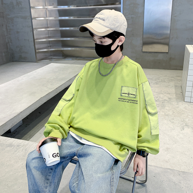童卫衣春秋款2025新款儿童春季上衣中大童孩春装打底衫痞帅潮，童装卫衣/绒衫，祺妙童装