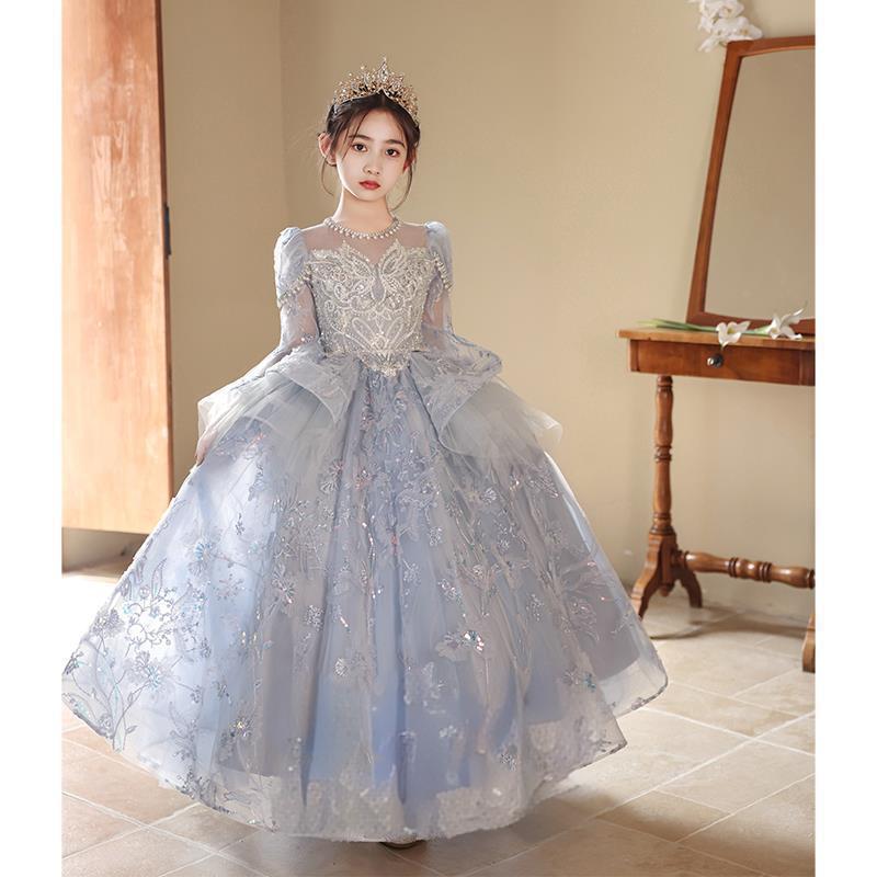 儿童晚礼服裙轻奢小众端公主裙主持人演出服钢琴演奏级感夏季